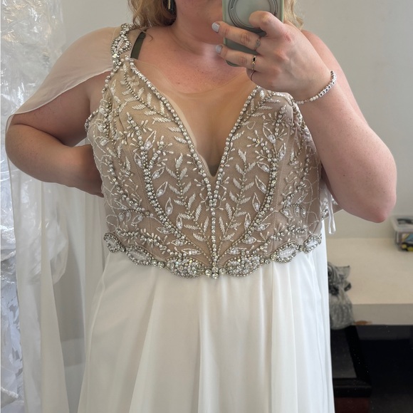 Terani Couture White Beaded Dress - Picture 1 of 4